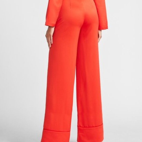 Express X LadyGang High Waisted Satin Wide Leg Pant Size 0 NWT - Picture 2 of 8